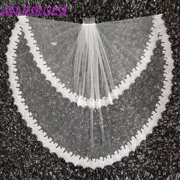bridal veils anjuruisi real picture two layers soft tulle ivory lace edge short wedding 2021 with comb accessories, Black
bridal veils anjuruisi real picture two layers soft tulle ivory lace edge short wedding 2021 with comb accessories, Black