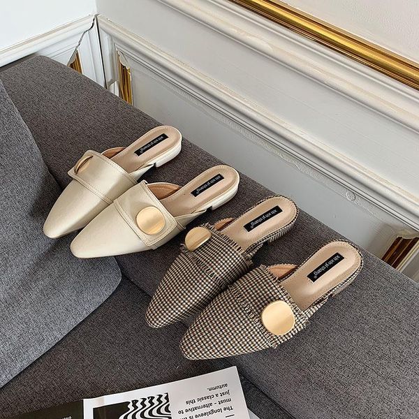 slippers metal decoration mules shoes low heels summer pointed toe casual comfy brief femme slides elegant ladies flipflops 2021, Black
slippers metal decoration mules shoes low heels summer pointed toe casual comfy brief femme slides elegant ladies flipflops 2021, Black
