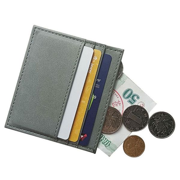 card holders classic solid color holder pu ultra-thin coin purse multi-layer travel accessories, Brown;gray
card holders classic solid color holder pu ultra-thin coin purse multi-layer travel accessories, Brown;gray