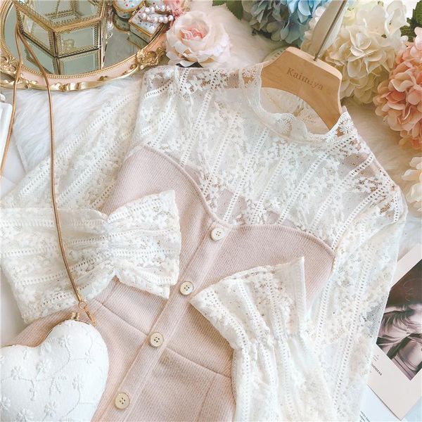 south korea temperament aristocratic wind ruffled western style of cultivate morality dress lace stitching cloth casual dresses, Black;gray
south korea temperament aristocratic wind ruffled western style of cultivate morality dress lace stitching cloth casual dresses, Black;gray