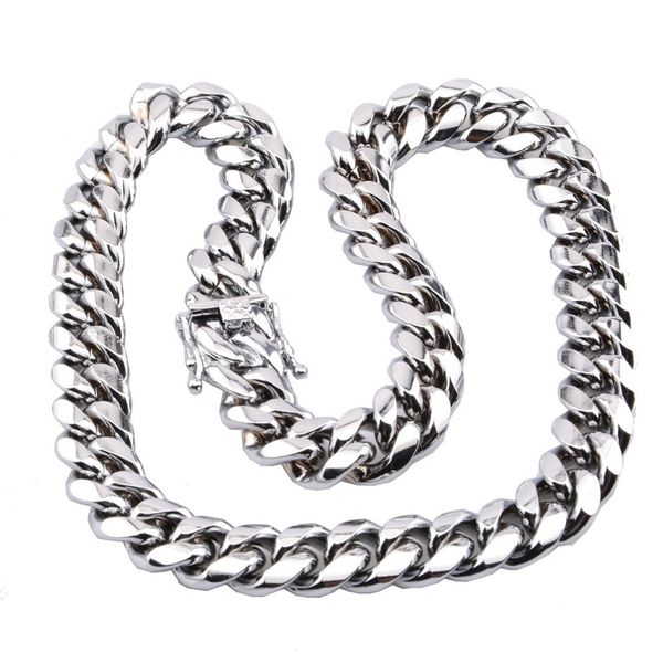 miami cuban link chain necklace men hip hop gold silver necklaces stainless steel jewelry
miami cuban link chain necklace men hip hop gold silver necklaces stainless steel jewelry