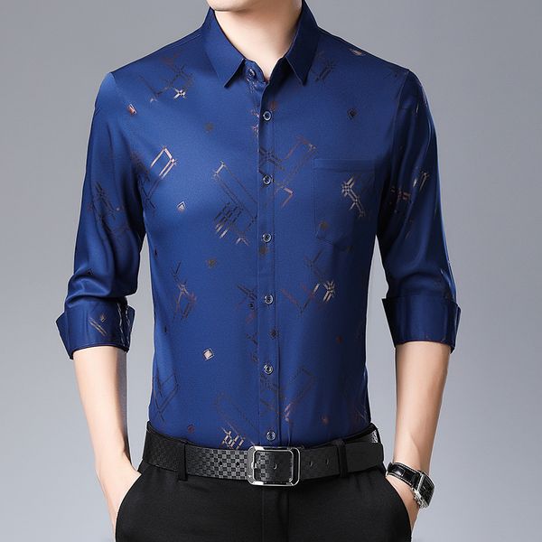 shirt men's long sleeve spring and trend casual cloth middle-aged autumn thin mulberry silk shirt lined with soil, Black
shirt men's long sleeve spring and trend casual cloth middle-aged autumn thin mulberry silk shirt lined with soil, Black