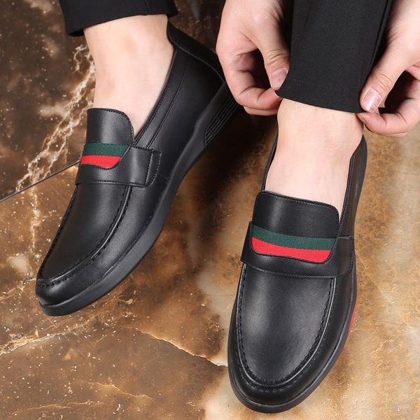 dress shoes uyoyu men casual striped fashion genuine leather loafers moccasins slip on men's flats male driving, Black
dress shoes uyoyu men casual striped fashion genuine leather loafers moccasins slip on men's flats male driving, Black