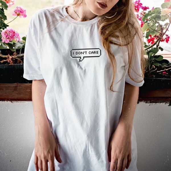 women's t-shirt zodf 2021 summer women cotton t shirt short sleeve i don't care printing loose t-shirts female girls tees, White
women's t-shirt zodf 2021 summer women cotton t shirt short sleeve i don't care printing loose t-shirts female girls tees, White