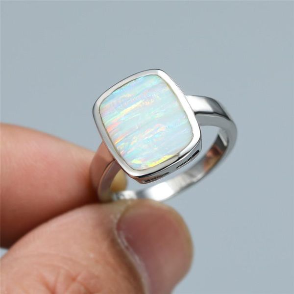 wedding rings vintage silver color engagement ring geometric blue white fire opal luxury female big square stone for women, Slivery;golden
wedding rings vintage silver color engagement ring geometric blue white fire opal luxury female big square stone for women, Slivery;golden