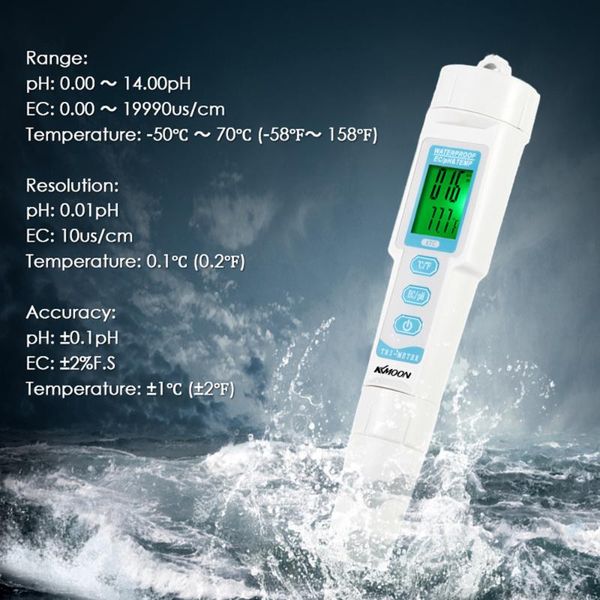 meters 3 in 1 multi-parameter water quality tester pen type ph & ec temp meter acidometer analysis device
meters 3 in 1 multi-parameter water quality tester pen type ph & ec temp meter acidometer analysis device