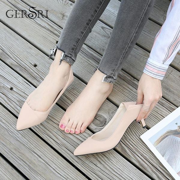 dress shoes gersri plus size ol office lady leather high heels woman pointed toe basic pumps women boat mujer, Black
dress shoes gersri plus size ol office lady leather high heels woman pointed toe basic pumps women boat mujer, Black