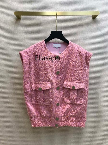 elegant retro tweed vest jackets for women 2021 single breasted big pocket casual high-end brand pink tassel coats women's, Black;brown
elegant retro tweed vest jackets for women 2021 single breasted big pocket casual high-end brand pink tassel coats women's, Black;brown