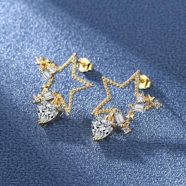 stud star cz zircon women earring delicate shape wedding engagement party bridal earrings jewelry, Golden;silver
stud star cz zircon women earring delicate shape wedding engagement party bridal earrings jewelry, Golden;silver