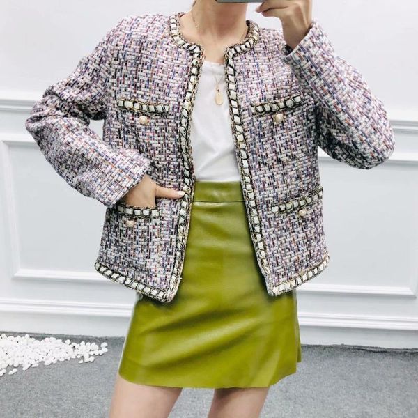 women's jackets fashion european and american style spring autumn retro color tweed plaid cardigan small fragrance wind jacket, Black;brown
women's jackets fashion european and american style spring autumn retro color tweed plaid cardigan small fragrance wind jacket, Black;brown