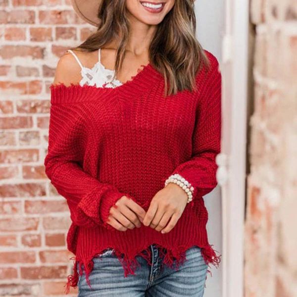 women's sweaters deep v-neck off the shoulder knitwear female loose pullover irregular fringe knitted cold blouse jumper plus size, White;black
women's sweaters deep v-neck off the shoulder knitwear female loose pullover irregular fringe knitted cold blouse jumper plus size, White;black