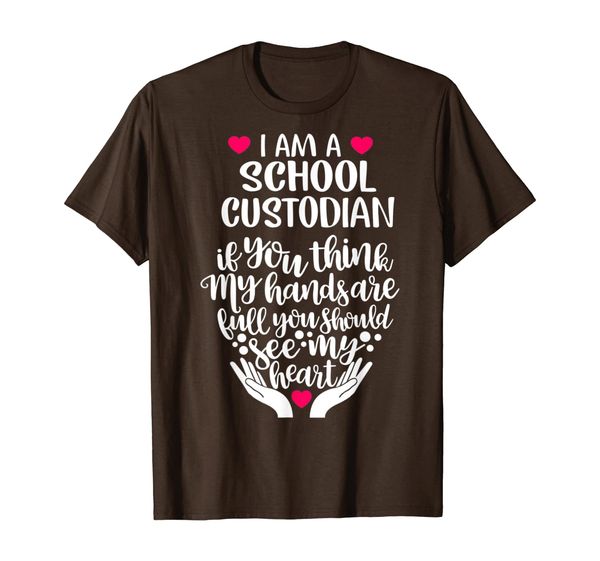 school custodian heart if you think my hands are full school t-shirt, White;black
school custodian heart if you think my hands are full school t-shirt, White;black