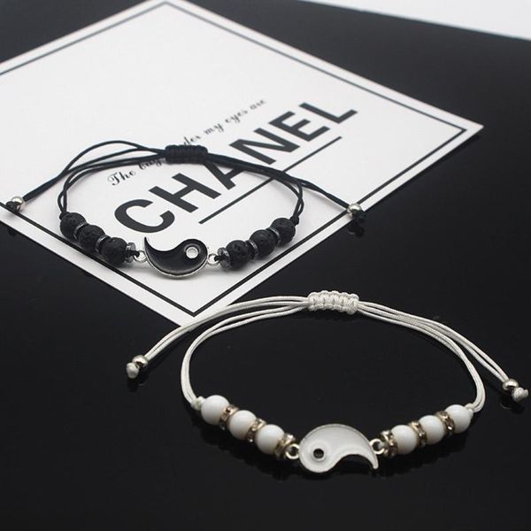 pendant necklaces 72xe 2pieces tai chi yin yang couple bracelets alloy adjustable braid chain bracelet matching lover rope, Silver
pendant necklaces 72xe 2pieces tai chi yin yang couple bracelets alloy adjustable braid chain bracelet matching lover rope, Silver