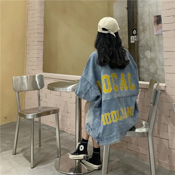 women's jackets 2021 spring and autumn fashion casual back embroidered letter pattern holed shirt korean loose wild tide denim jacket b, Black;brown
women's jackets 2021 spring and autumn fashion casual back embroidered letter pattern holed shirt korean loose wild tide denim jacket b, Black;brown