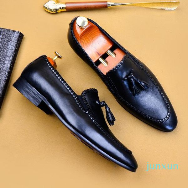 wholesale-dress shoes italian brand men's loafers genuine leather fashion oxford shoe wedding office, Black
wholesale-dress shoes italian brand men's loafers genuine leather fashion oxford shoe wedding office, Black
