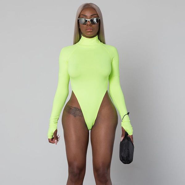women's jumpsuits & rompers bodycon high cut long sleeve neon green bodysuit for women kawaii orange black ladies rave turtleneck bodys, Black;white
women's jumpsuits & rompers bodycon high cut long sleeve neon green bodysuit for women kawaii orange black ladies rave turtleneck bodys, Black;white