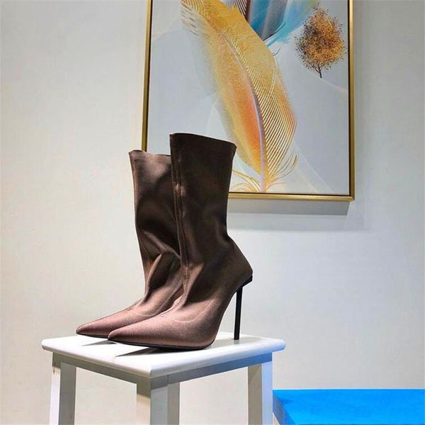 boots catwalk fashion color stretch thin short pointed high heel women's autumn, Black
boots catwalk fashion color stretch thin short pointed high heel women's autumn, Black