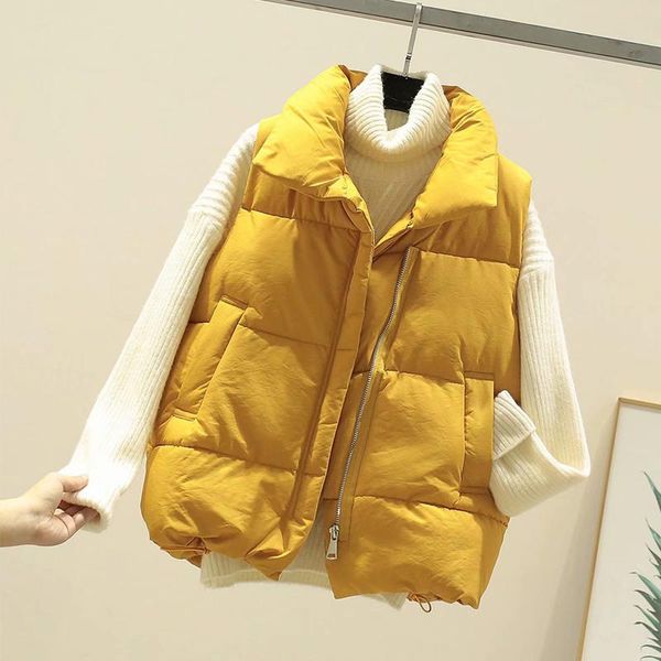 women's vests ohryiyie large size yellow women vest waistcoat 2021 autumn winter casual oversize warm jackets female sleeveless coat, Black;white
women's vests ohryiyie large size yellow women vest waistcoat 2021 autumn winter casual oversize warm jackets female sleeveless coat, Black;white
