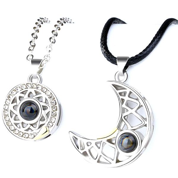 pendant necklaces 2pcs/set sun moon couple projection i love you in 100 languages necklace for memory of choker, Silver
pendant necklaces 2pcs/set sun moon couple projection i love you in 100 languages necklace for memory of choker, Silver