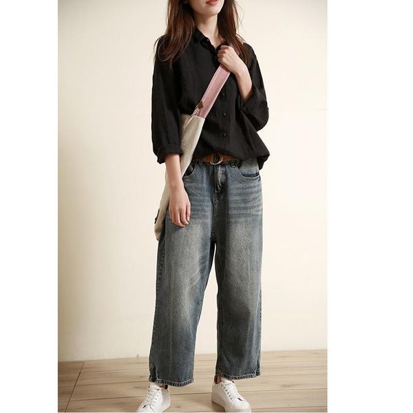 summer fashion ladies jeans leisure women pants elegant solid color loose female bottoms women's, Blue
summer fashion ladies jeans leisure women pants elegant solid color loose female bottoms women's, Blue