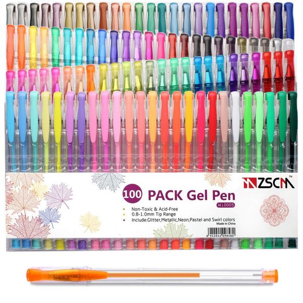 gel pens 100 colors glitter sparkle pen set colored art markers ink neon drawing journaling crafts scrapbooks 
gel pens 100 colors glitter sparkle pen set colored art markers ink neon drawing journaling crafts scrapbooks