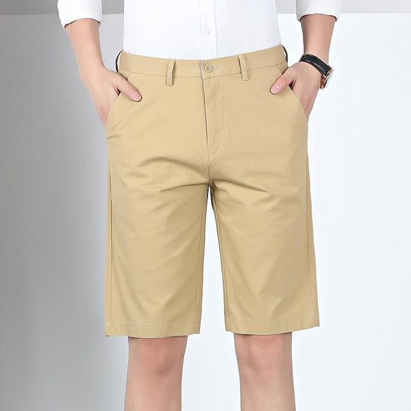 summer men's cotton khaki shorts fashion business solid color elastic force casual short pants classic style brand, White;black
summer men's cotton khaki shorts fashion business solid color elastic force casual short pants classic style brand, White;black
