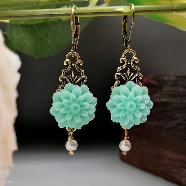 dangle & chandelier delicate green flower stone drop earrings for women fine jewelry antique gold metal pearl statement, Silver
dangle & chandelier delicate green flower stone drop earrings for women fine jewelry antique gold metal pearl statement, Silver