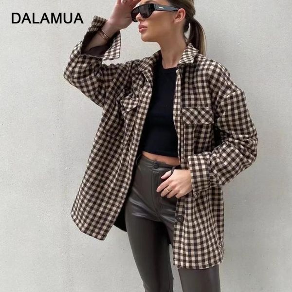 women's jackets women shirt jacket 2021 autumn long sleeve oversized plaid casual ladies outerwear pocket vintage loose female coat, Black;brown
women's jackets women shirt jacket 2021 autumn long sleeve oversized plaid casual ladies outerwear pocket vintage loose female coat, Black;brown