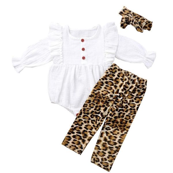 clothing sets baby girl clothes infant ruffles long sleeve romper leopard pants headbands outfits 0-24m, White
clothing sets baby girl clothes infant ruffles long sleeve romper leopard pants headbands outfits 0-24m, White