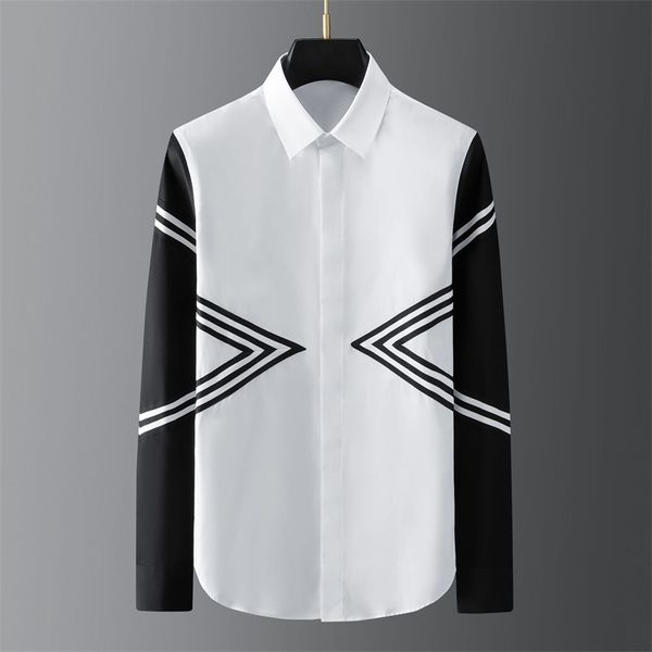 brand striped shirts men long sleeve casual slim shirt male business formal dress shirts tuxedo dinner stage star chemise homme 210527, White;black
brand striped shirts men long sleeve casual slim shirt male business formal dress shirts tuxedo dinner stage star chemise homme 210527, White;black