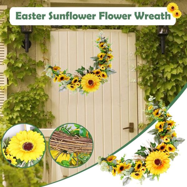easter artificial yellow sunflower wreath decorative for home front door wall garden wedding arch party simulation plant decor flowers & wre
easter artificial yellow sunflower wreath decorative for home front door wall garden wedding arch party simulation plant decor flowers & wre