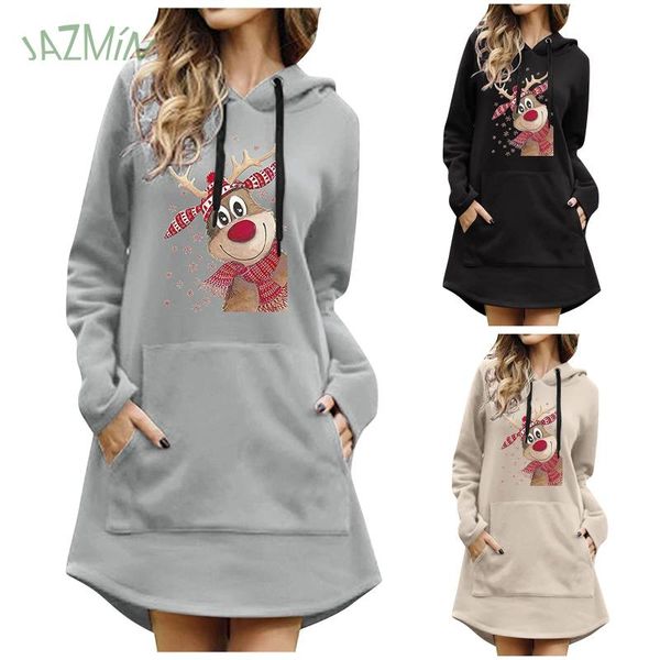 casual dresses winter thicken warm clothing hourglass loose hoodie dress christmas long elk printed kangaroo pocket hooded, Black;gray
casual dresses winter thicken warm clothing hourglass loose hoodie dress christmas long elk printed kangaroo pocket hooded, Black;gray
