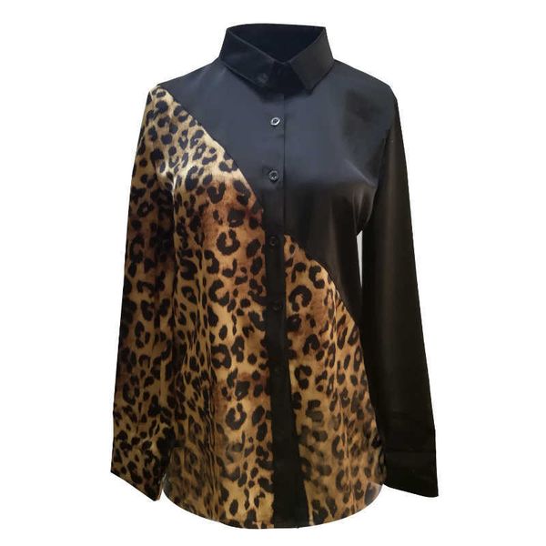 fashion women autumn leopard print long sleeve button turn-down collar shirt casual blouse 210601, White
fashion women autumn leopard print long sleeve button turn-down collar shirt casual blouse 210601, White