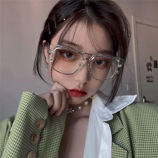 sunglasses big frame anti-blue glasses women fashion plain men eyewear cute decorative computer, White;black
sunglasses big frame anti-blue glasses women fashion plain men eyewear cute decorative computer, White;black