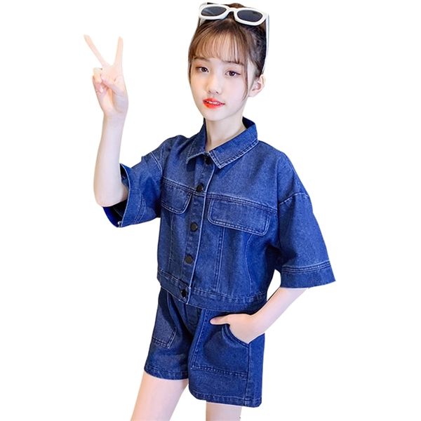 kids clothes denim tshirt + short girl casual style outfit summer children's costume 6 8 10 12 14 210528, White
kids clothes denim tshirt + short girl casual style outfit summer children's costume 6 8 10 12 14 210528, White
