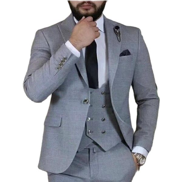 classic style gray groom tuxedos men business suits peak lapel wedding clothes prom dinner coat waistcoat trousers 3 sets (jacket+pants+vest, Black;gray
classic style gray groom tuxedos men business suits peak lapel wedding clothes prom dinner coat waistcoat trousers 3 sets (jacket+pants+vest, Black;gray