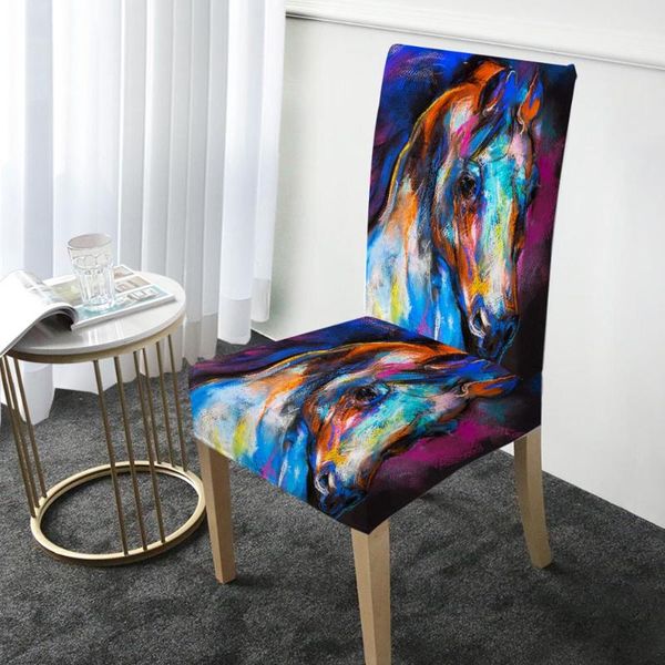 colorful horse print chair cover elastic dining protector washable slipcover for christmas banquet party home decor covers 
colorful horse print chair cover elastic dining protector washable slipcover for christmas banquet party home decor covers