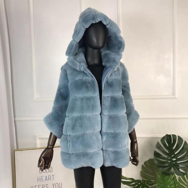 fur jacket real coat genuine rex with batwing sleeves hood natural women women's & faux, Black
fur jacket real coat genuine rex with batwing sleeves hood natural women women's & faux, Black