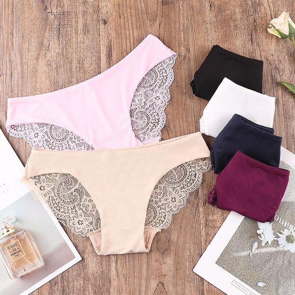 women's panties style milk silk underwear cotton lace mid waist seamless briefs female solid underpants lingerie, Black;pink
women's panties style milk silk underwear cotton lace mid waist seamless briefs female solid underpants lingerie, Black;pink