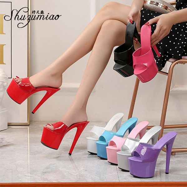 slippers women high platform luxury patent leather shoes ladies super heels sandals big size 43 summer slides, Black
slippers women high platform luxury patent leather shoes ladies super heels sandals big size 43 summer slides, Black