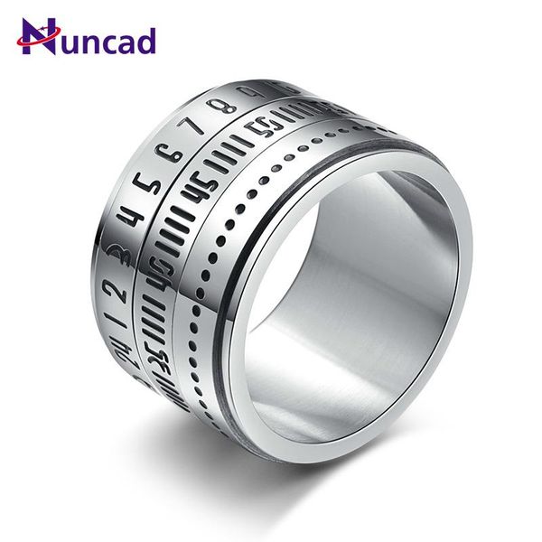 cluster rings european and american titanium steel time rotating arabic digital ring fashionable men's accessories, Golden;silver
cluster rings european and american titanium steel time rotating arabic digital ring fashionable men's accessories, Golden;silver