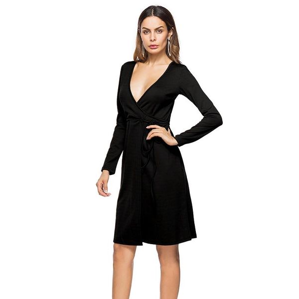 casual dresses european design elegant v-neck wrap dress 2021 women spring long sleeve knitted belts split party 686, Black;gray
casual dresses european design elegant v-neck wrap dress 2021 women spring long sleeve knitted belts split party 686, Black;gray