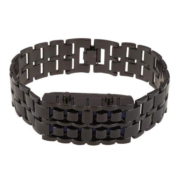 wristwatches lovers blue light black metal strap lava style digital led watch, Slivery;brown
wristwatches lovers blue light black metal strap lava style digital led watch, Slivery;brown