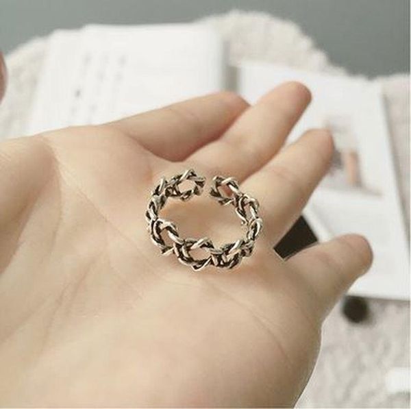 cluster rings japanese and korean simple retro hipster creative old twisted six-pointed star index finger opening thai silver ring female, Golden;silver
cluster rings japanese and korean simple retro hipster creative old twisted six-pointed star index finger opening thai silver ring female, Golden;silver