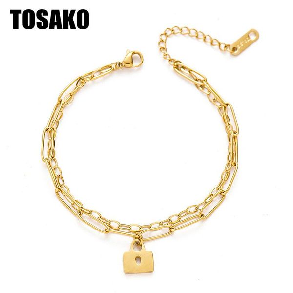 stainless steel lock women bracelet fashion geometric gold plated link, chain, Black
stainless steel lock women bracelet fashion geometric gold plated link, chain, Black
