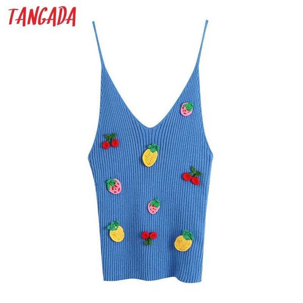 tangada women sweet fruit embroidery appliques camis ladies basic v neck female summer chic be236 210609, White
tangada women sweet fruit embroidery appliques camis ladies basic v neck female summer chic be236 210609, White