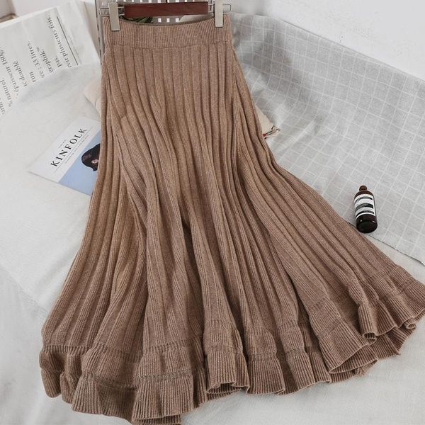 skirts 2021 women's skirt knitting middle-lengthhigh waist thin ruffles a korean version of the temperament style, Black
skirts 2021 women's skirt knitting middle-lengthhigh waist thin ruffles a korean version of the temperament style, Black