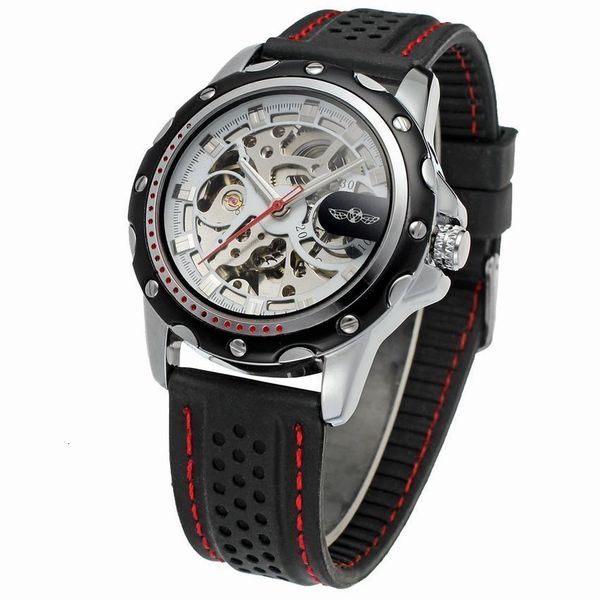 winner automatic mechanical watch korean business hollow out men's waterproof gift watch, Slivery;brown
winner automatic mechanical watch korean business hollow out men's waterproof gift watch, Slivery;brown