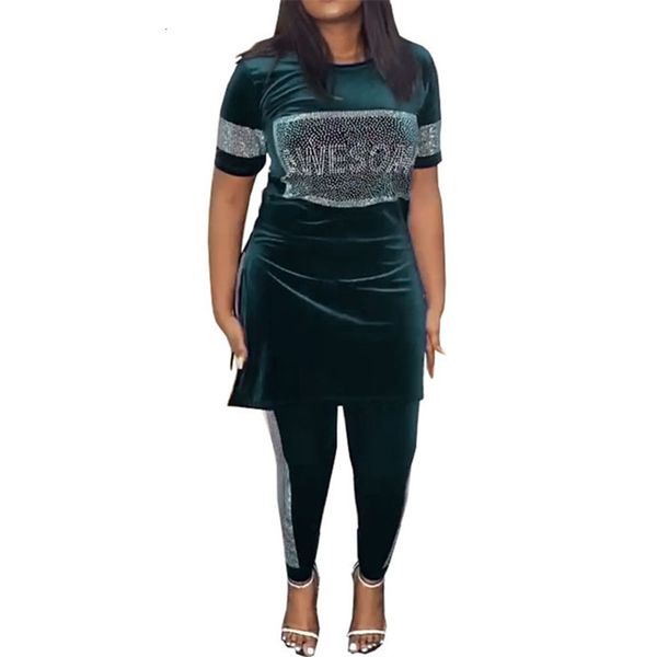 women's two piece pants set of two women's velvet pieces, children's clothes for african women with diamond lyrics, short sle, White
women's two piece pants set of two women's velvet pieces, children's clothes for african women with diamond lyrics, short sle, White