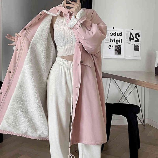 women's wool & blends hxjjp loose fashion lamb parkas winter new korean long sleeve warm coat 5133 m92d, Black
women's wool & blends hxjjp loose fashion lamb parkas winter new korean long sleeve warm coat 5133 m92d, Black
